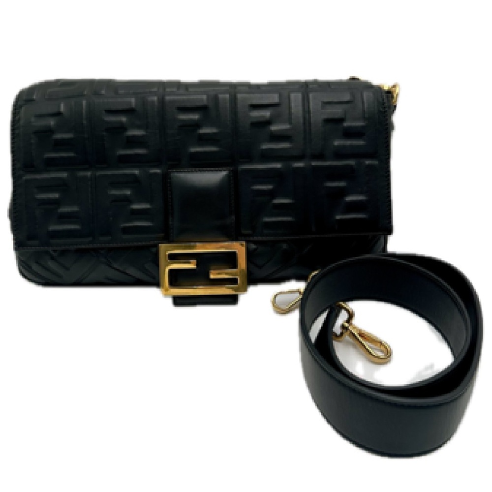 Fendi Nappa FF 1974 Embossed Baguette